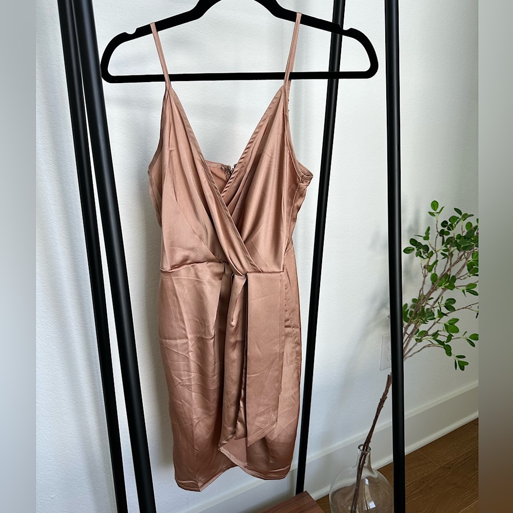 Mini dress, US size 4, copper color, 100% polyester